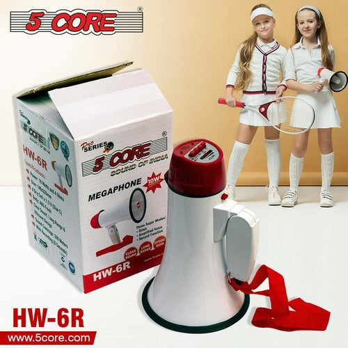 5Core Megáfono Altavoz Mini Bocina de Toro 30W Megáfono de Cuerno de Toro para Niños Megafono 800