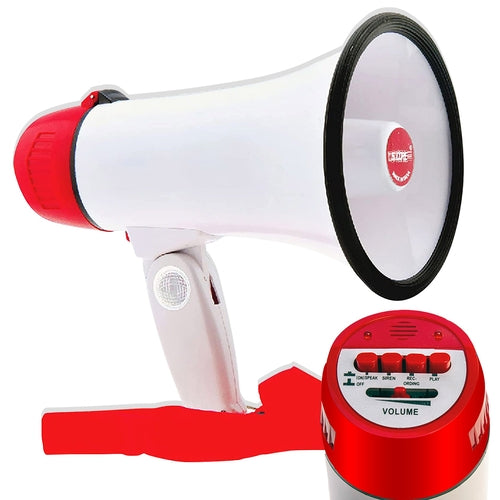 5Core Megáfono Altavoz Mini Bocina de Toro 30W Megáfono de Cuerno de Toro para Niños Megafono 800