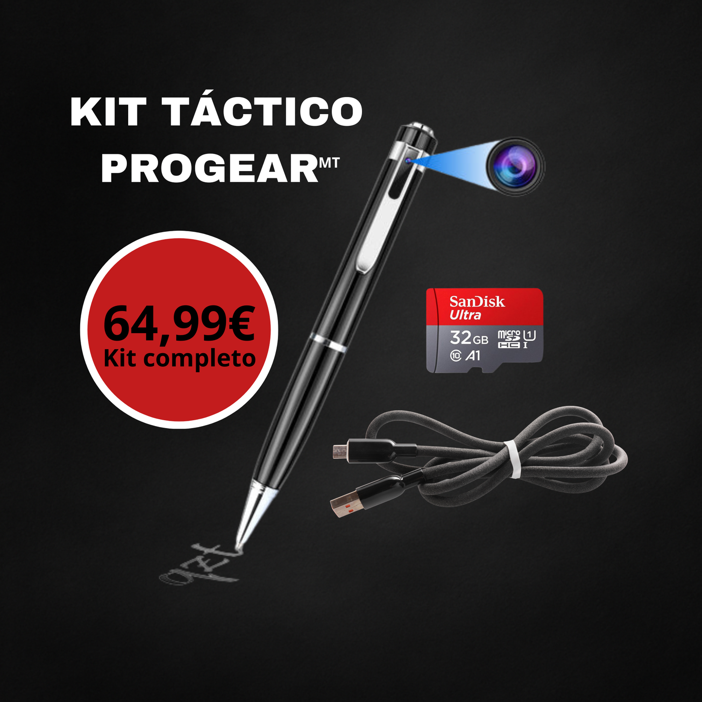 Kit Táctico de Evidencia ProGearT™: El Testigo Invisible 1080P HD Mini Camcorder Sports DV DVR